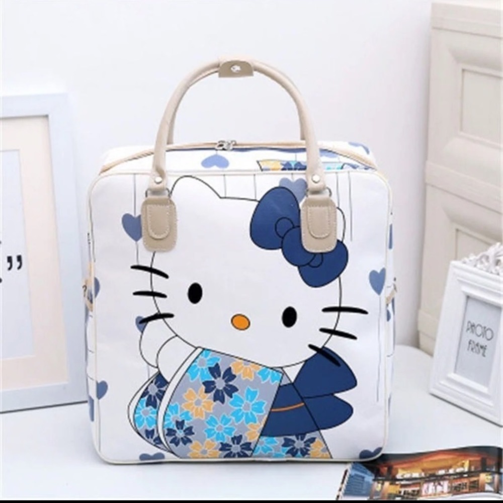 Large Luggage White and Blue Hello Kitty